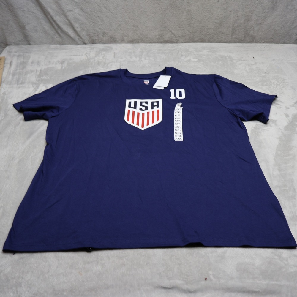 USMNT Shirt Men XXL US Soccer Blue Christian Pulisic#10 Graphic Fan Gear $20 NEW